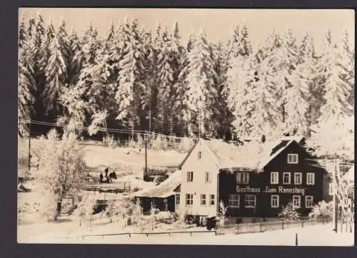 Ansichtskarte Neuhaus am Rennweg Thüringen Gastronomie Gasthaus Zum Rennsteig n.