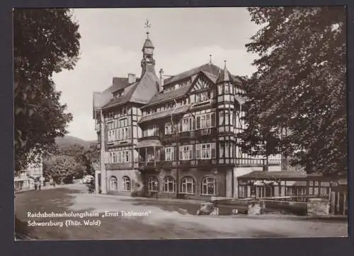 Eisenbahn Ansichtskarte Schwarzburg Thüringen Reichsbahnerholungsheim Ernst