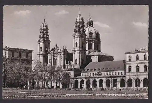 Ansichtskarte München Bayern Theatiner Kirche SST Oktoberfest 1956 n. Hamburg