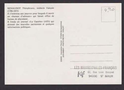 Briefmarken Frankreich 2267 Theophraste Renaudot Gazette Zeitung Literatur