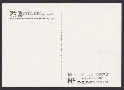 Briefmarken Frankreich 2159 Felix Guyon Urologe Arzt Medizin Maximumkarte