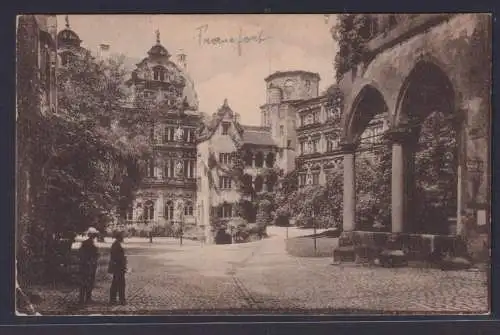 Ansichtskarte Bahnpost Frankfurt Karlsruhe Zug 7 Deutsches Reich n Brüssel