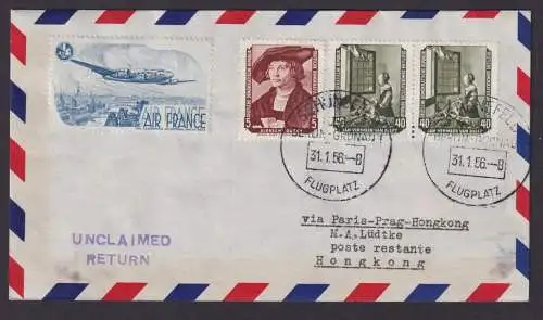 Frankreich Flugpost Brief Air Mail Air France schöne Vignette MIF DDR Schönefeld