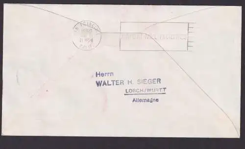 Flugpost Brief Air Mail schöner Umschlag Lufthansa LH 450 Paris San Francisco