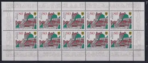 Bund 1765 Kleinbogen Zehnerbogen Quedlingburg Luxus postfrisch MNH Kat. 13,00