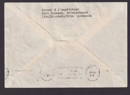 Flugpost Brief Air Mail Air France Frankreich inter. DDR Zuleitung Buenos Aires