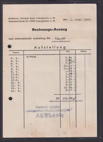 Ludwigshafen Rheinland Pfalz Deutsches Reich Drittes Reich Brief Kunst Kultur