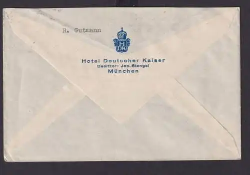 München Bayern Deutsches Reich Drittes Reich Brief Postsache SST In Brief