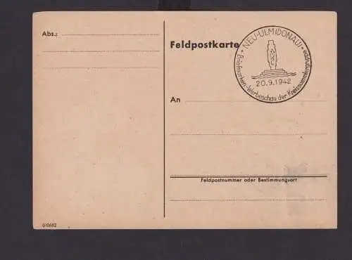 Neu Ulm Bayern Deutsches Reich Drittes Reich Karte Philatelie SST Briefmarken