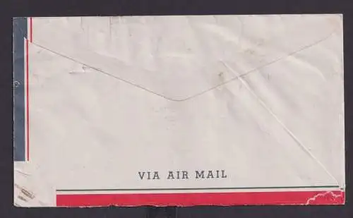 Flugpost airmail Calcutta Indien n. Eching am Ammersee R-Zettel Aus dem Ausland