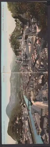 Ansichtskarte Salzburg Österreich Klappkarte Panorama 1899 Kraiburg Bayern