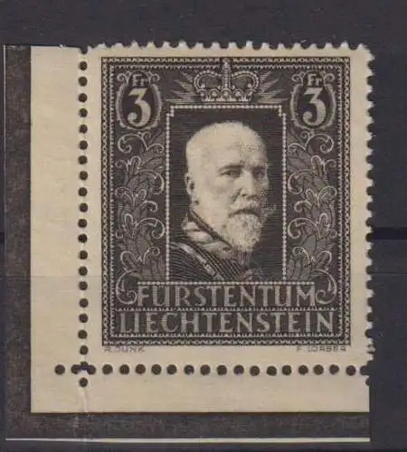 Liechtenstein 171 Tod von Fürst Franz I. Adel tadellos postfrisch MNH Kat 26,00