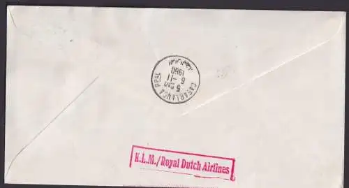 Flugpost Brief Air Mail Niederlande KLM Amsterdam Casablanka Marokko Retour