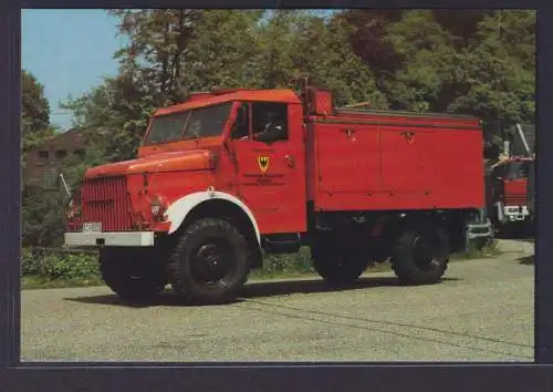 Ansichtskarte Tanklöschfahrzeug Borgward B 522 Freiwillige Feuerwehr Aachen