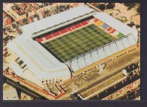 Ansichtskarte Fußballstadion Liverpool England Anfield Road