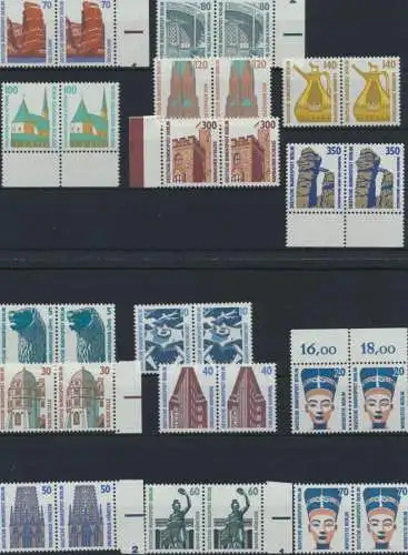 Berlin Sehenswürdigkeiten Luxus Paar tadellos postfrisch MNH kpl. 15 Wt. 82,00