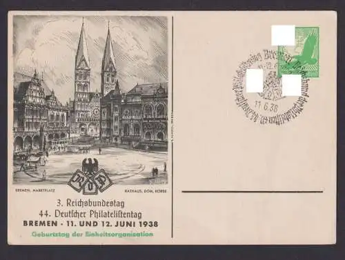 Deutsches Reich Privatganzsache Philatelie Flugpost 5 Pfg. Adler selt SST Bremen