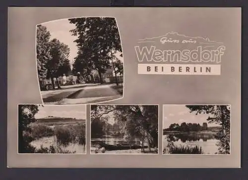 Ansichtskarte Wernsdorf Brandenburg See Ansichten Graphokopie H. Sander Berlin