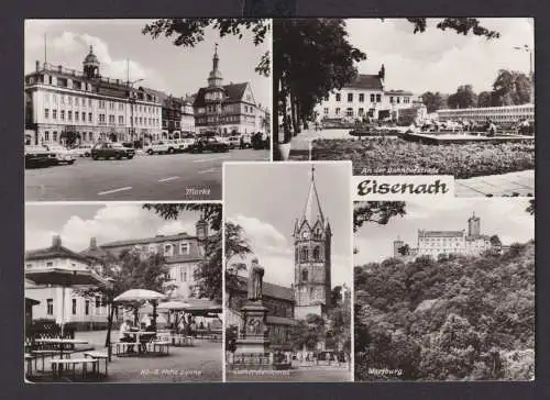 Ansichtskarte Eisenach Thüringen Markt Bahnhofstrasse Gaststätte Hohe Sonne