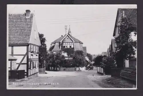 Ansichtskarte Sachsenhausen Waldeck Hessen Strassenansicht