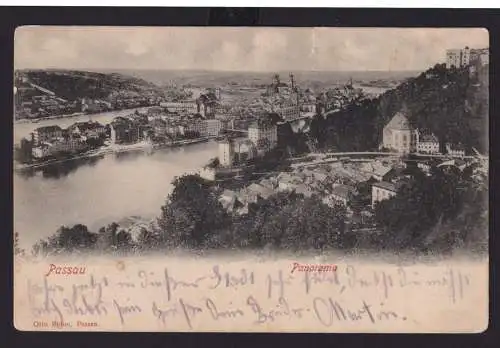 Ansichtskarte Passau Bayern Panorama Totalansicht Donau Fluss ab Schardenberg