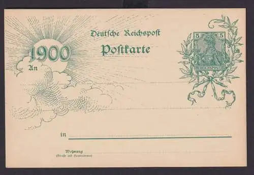 Deutsches Reich Jugendstil Art Nouuveau Ganzsache 5 Pfg. Germania Reichspost