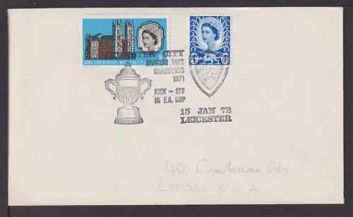 Briefmarken Großbritannien Sport Fußball toller SST Leicaster 1972