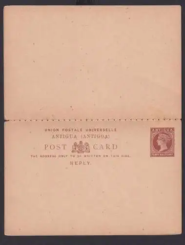 Briefmarken Britische Kolonien Antigua Ganzsache Queen Victoria Frage & Antwort