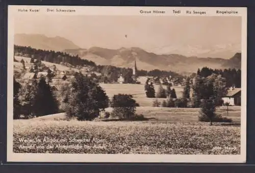 Ansichtskarte Weiler Allgäu Schweizer Alpen Gebirge Landschaft nach Weimar