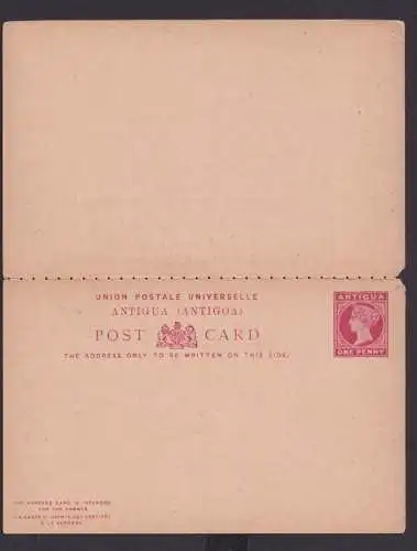 Briefmarken Britische Kolonien Antigua Ganzsache Queen Victoria Frage & Antwort