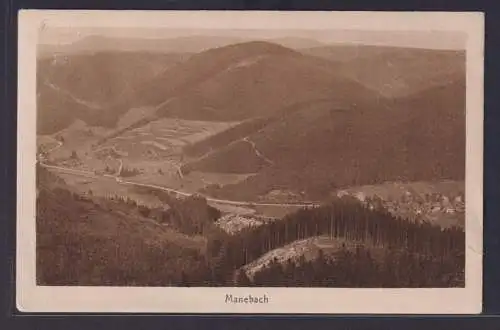 Ansichtskarte Luftbild Manebach Totalansicht Landschaft Berge Thüringen nach