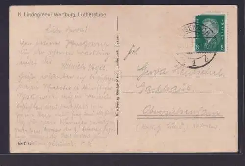 Ansichtskarte Künstlerkarte Sig. Lindegreen Eisenach Wartburg Lutherstube