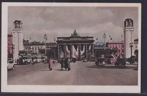 Ansichtskarte Künstlerkarte Berlin Hindenburg Platz Brandenburger Tor Serie