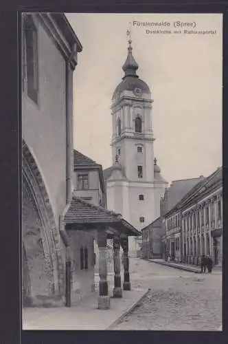 Ansichtskarte Fürstenwalde Spree Fluss Domkirche Rathaus Brandenburg