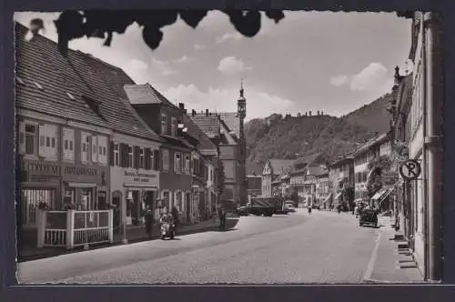 Ansichtskarte Wolfach Hauptstrasse Sattler Tapeziergeschäft J.Lorenz Cafe