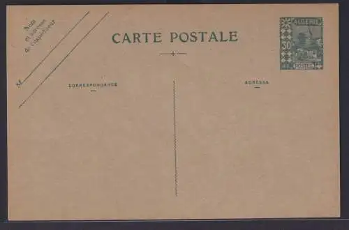 Afrika Algerien Ganzsache 30 cent Africa Algeria postal stationery postcard