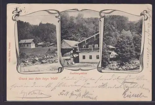 Ansichtskarte Buchbergmühle ab Hohenau n. Passau Bayerischer Wald Verlag Otto