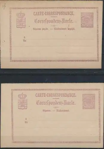 Luxemburg Ganzsache P 11 F + A Frage und Antwort ungelaufen postal stationery