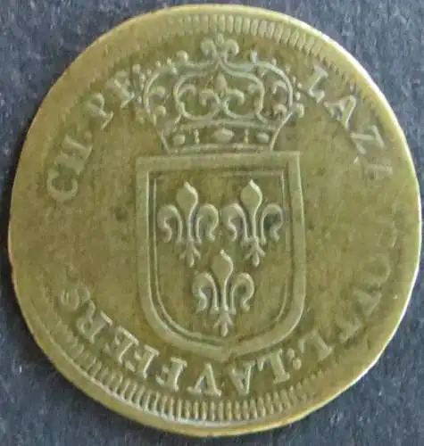 Münze Frankreich ca. 1800 Jeton Louis XIIII. Lauffer's Rechenpfennig s