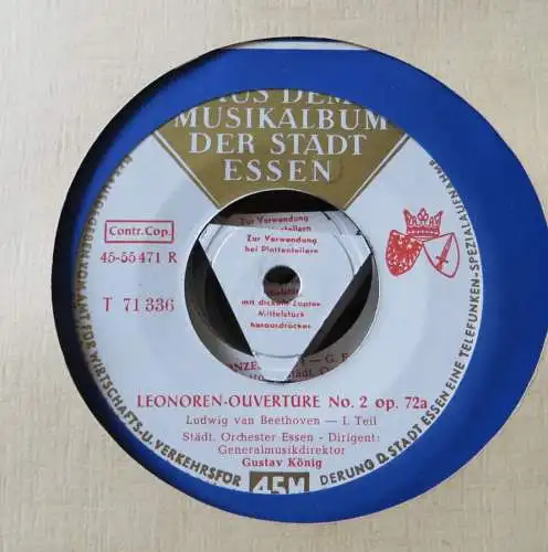 Musik Schallplatten Vinyl Album Stadt Essen geprägtes Wappen + 8 St. Telefunken