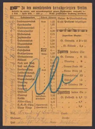 Forst Lausitz Brandenburg Deutsches Reich Postkarte Landpoststempel