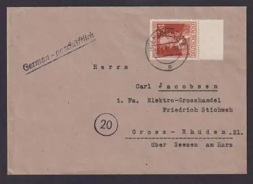 All. Besetzung Geschäftsbrief EF 963 Rand Hildesheim Niedersachsen Gross Rhüden