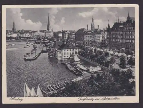 Deutsches Reich Hamburg Ansichtskarte Jungfernstieg Berlin Charlottenburg