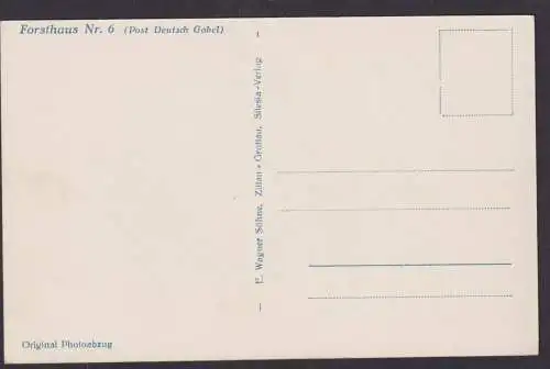 Ansichtskarte Forsthaus Jablonné v Podještědí Post Deutsch Gabel Böhmen