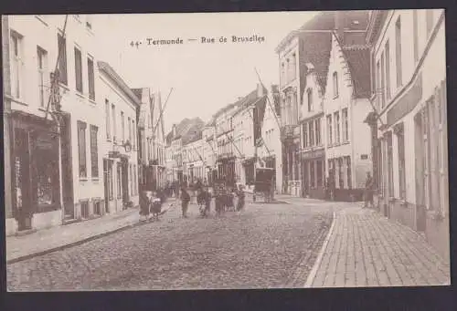 Termonde Ansichtskarte Frankreich Rue de Bruxelles