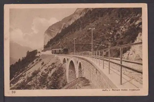 Ansichtskarte Karwendelbahn Tirol Österreich Finstertal Viadukt Eisenbahn