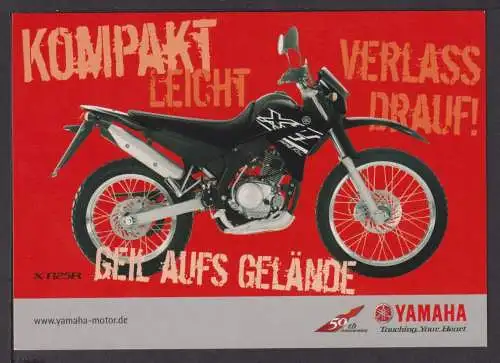 Ansichtskarte Motorrad Reklame Yamaha XT125R Kompakt Leicht Verlass drauf