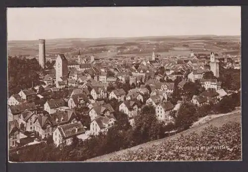 Ansichtskarte Ravensburg Baden Württemberg gegen Westen 1926 Stuttgart