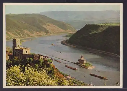 Ansichtskarte Schiffe Schifffahrt Rhein Kaub Dampfer Frieden