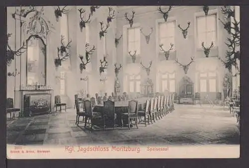 Ansichtskarte Moritzburg Sachsen Jagdschloss Speisesaal